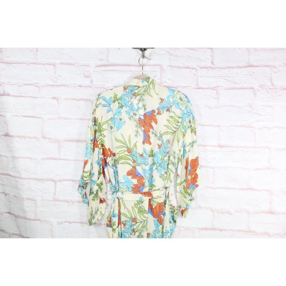 NWT! Eye Candy Multicolor Floral Printed Wrap Belt Summer Dress Size S - Picture 8 of 10